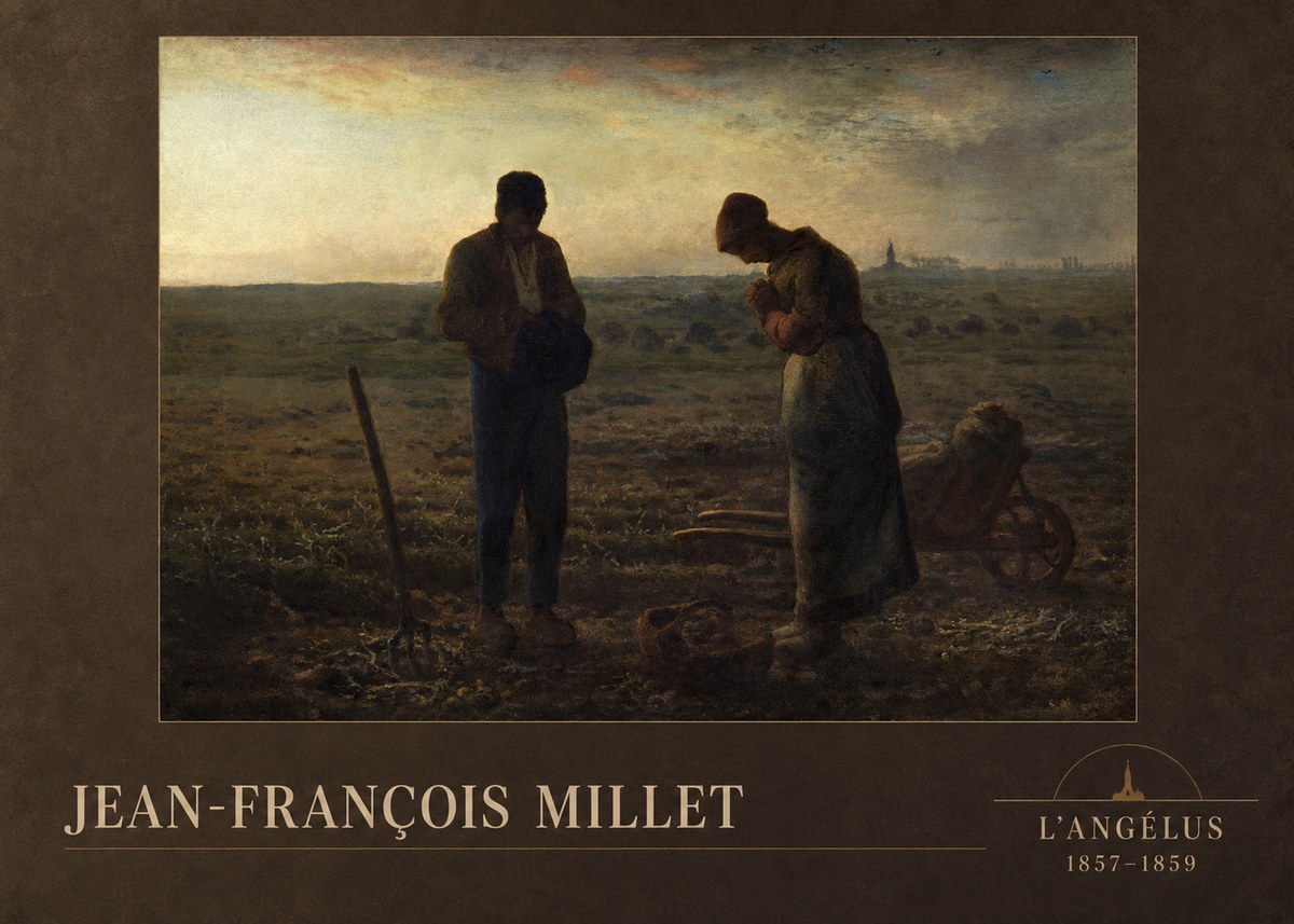 Jean-François Millet L'angélus II No2 - Poszter
