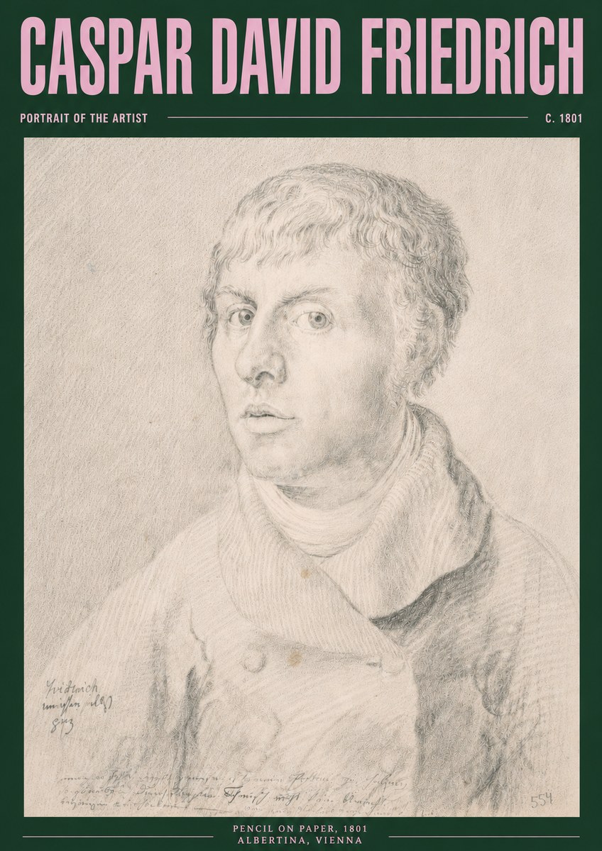 Caspar David Friedrich Portrait of the Artist No3 - Poszter