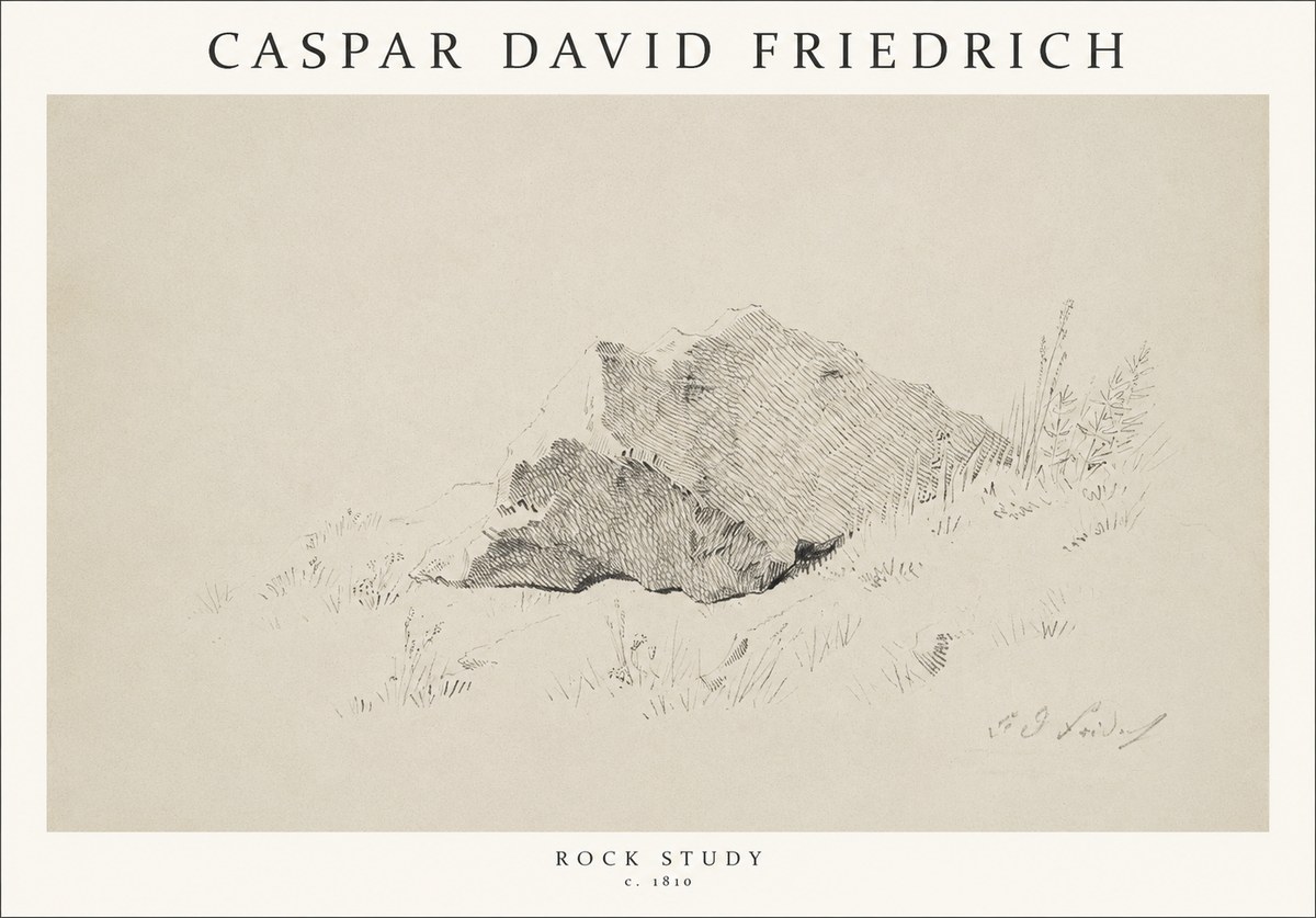 Caspar David Friedrich Rock Study No1 - Poszter