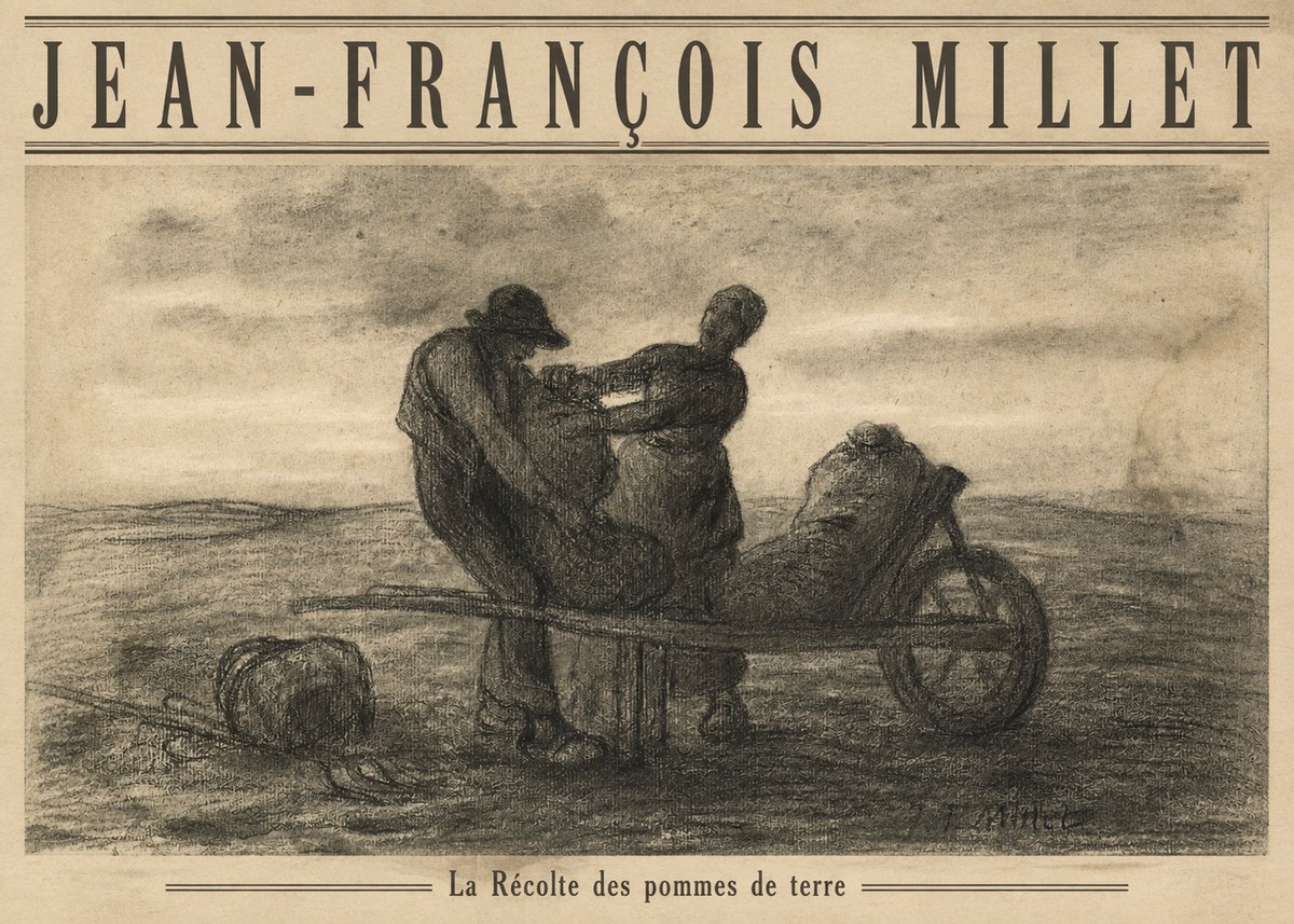 Jean-François Millet La Récolte Des Pommes De Terre No4 - Poszter