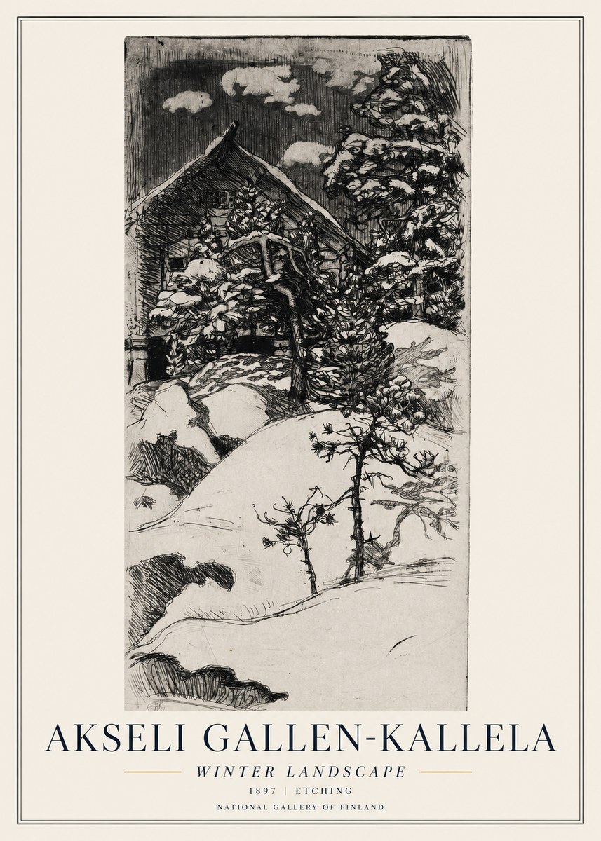 Akseli Gallen-Kallela Winter Landscape I No1 - Poszter