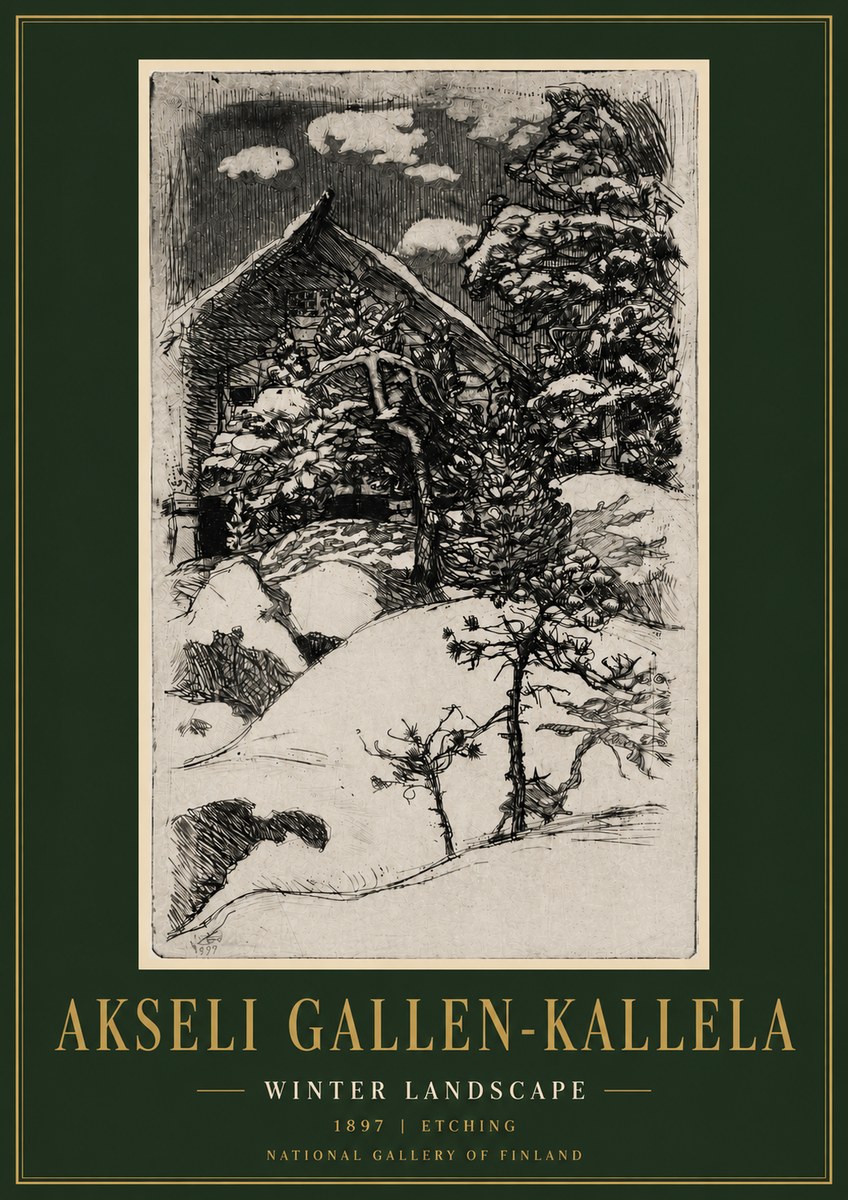 Akseli Gallen-Kallela Winter Landscape I No5 - Poszter