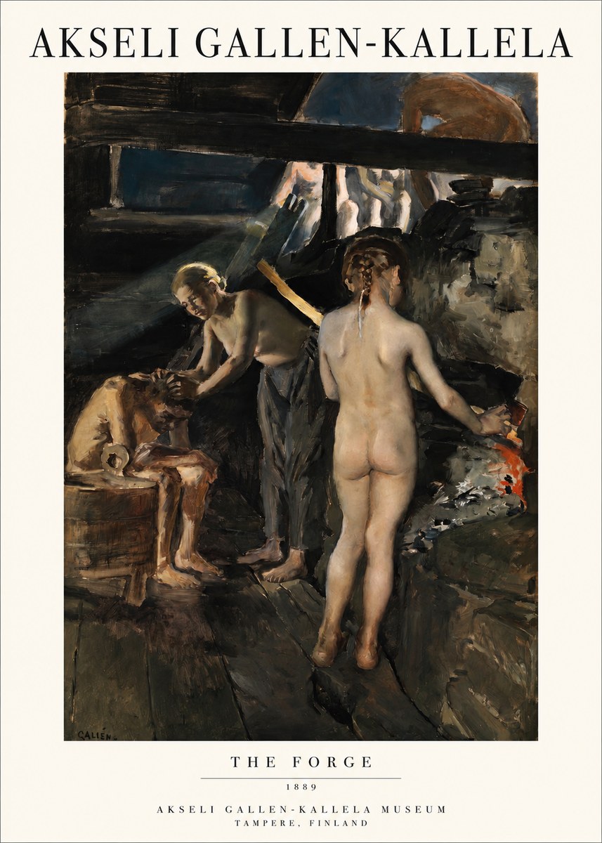 Akseli Gallen-Kallela The Forge No1 - Poszter