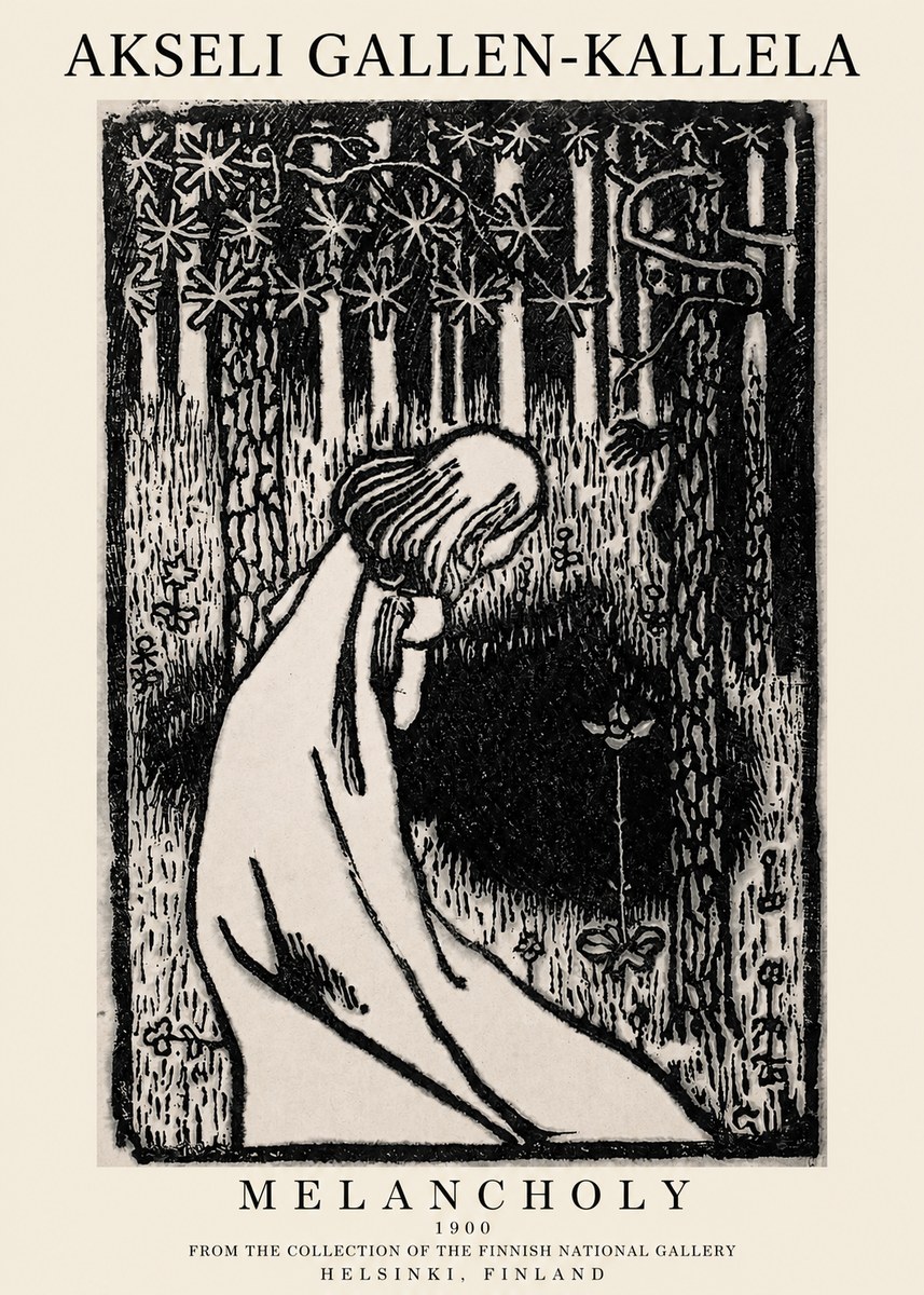Akseli Gallen-Kallela Melancholy No1 - Poszter