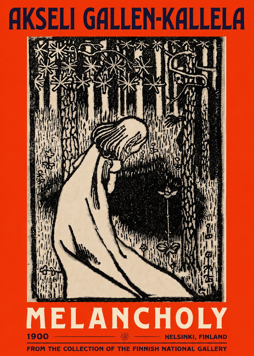 Akseli Gallen-Kallela Melancholy No3 - Poszter
