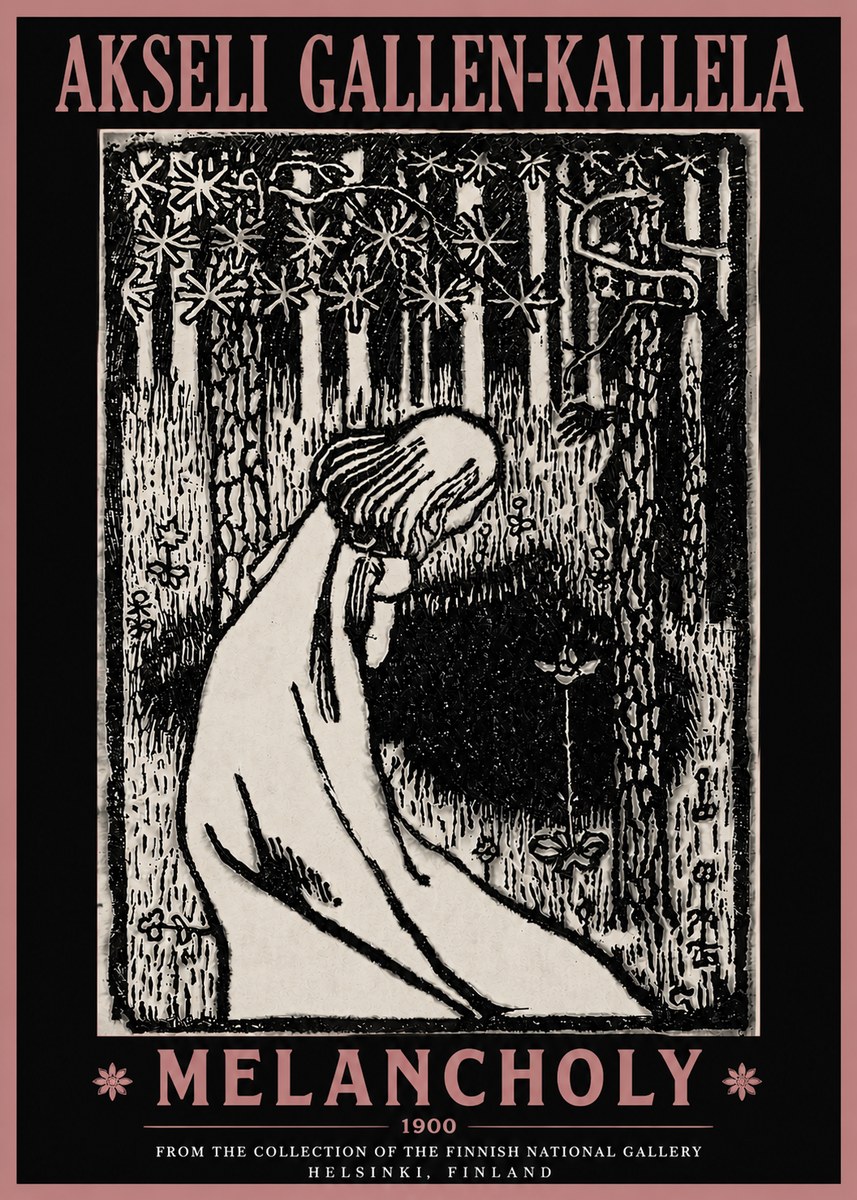 Akseli Gallen-Kallela Melancholy No4 - Poszter