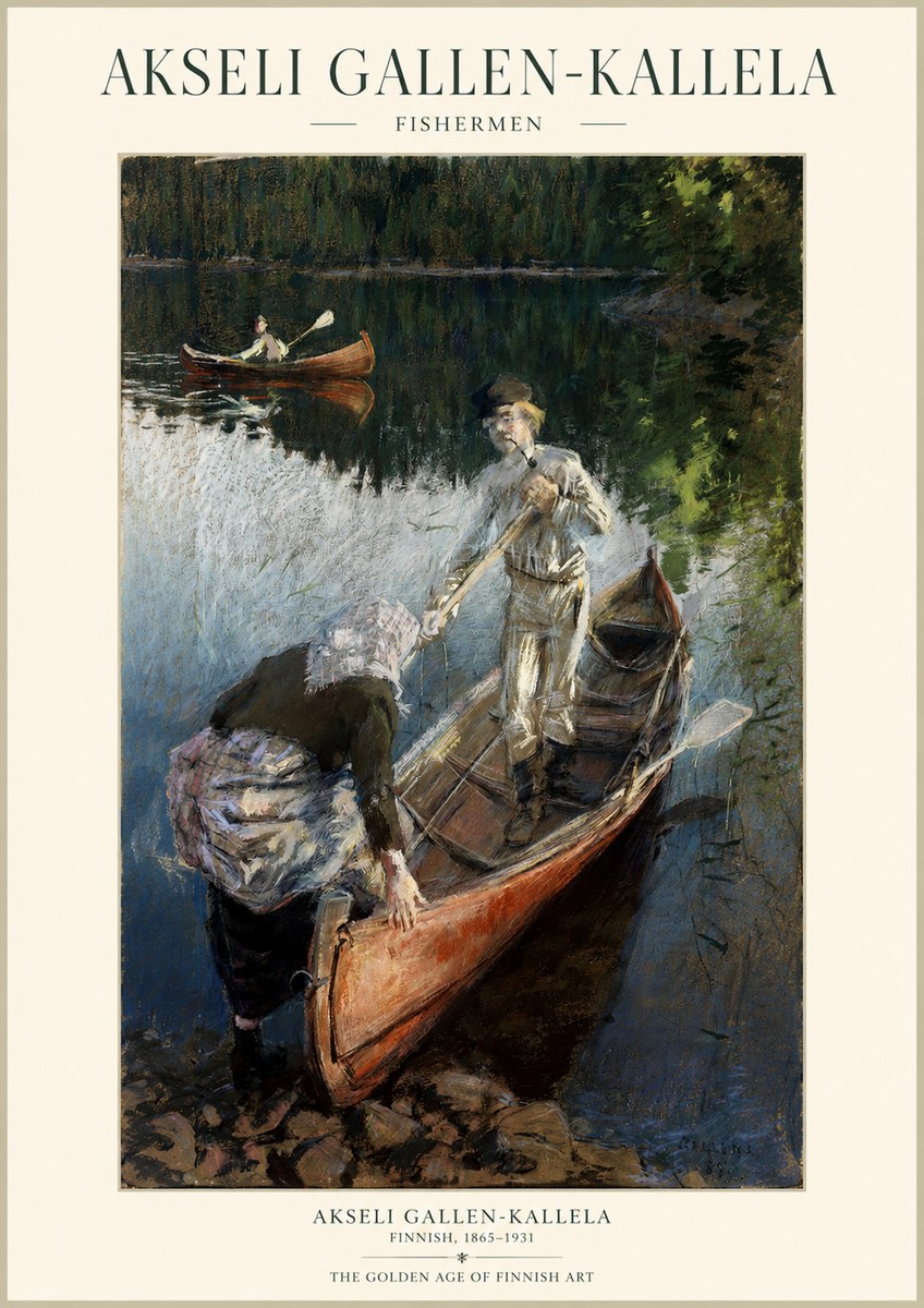 Akseli Gallen-Kallela Fishermen No1 - Poszter