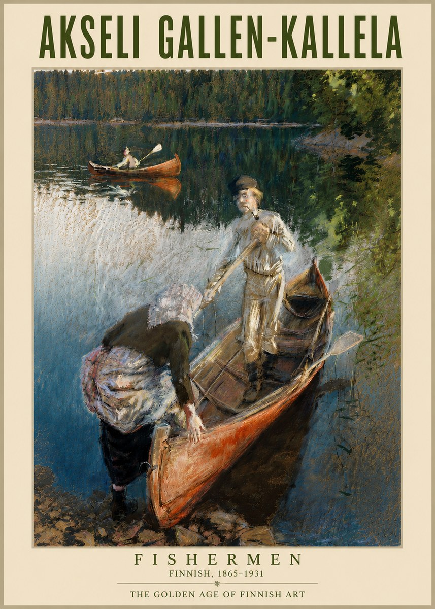 Akseli Gallen-Kallela Fishermen No4 - Poszter