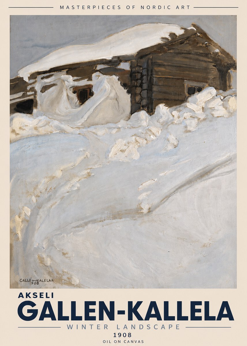 Akseli Gallen-Kallela Winter Landscape II No6 - Poszter