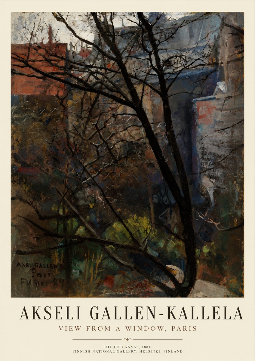 Akseli Gallen-Kallela The Bare Trees, Paris No4 - Poszter