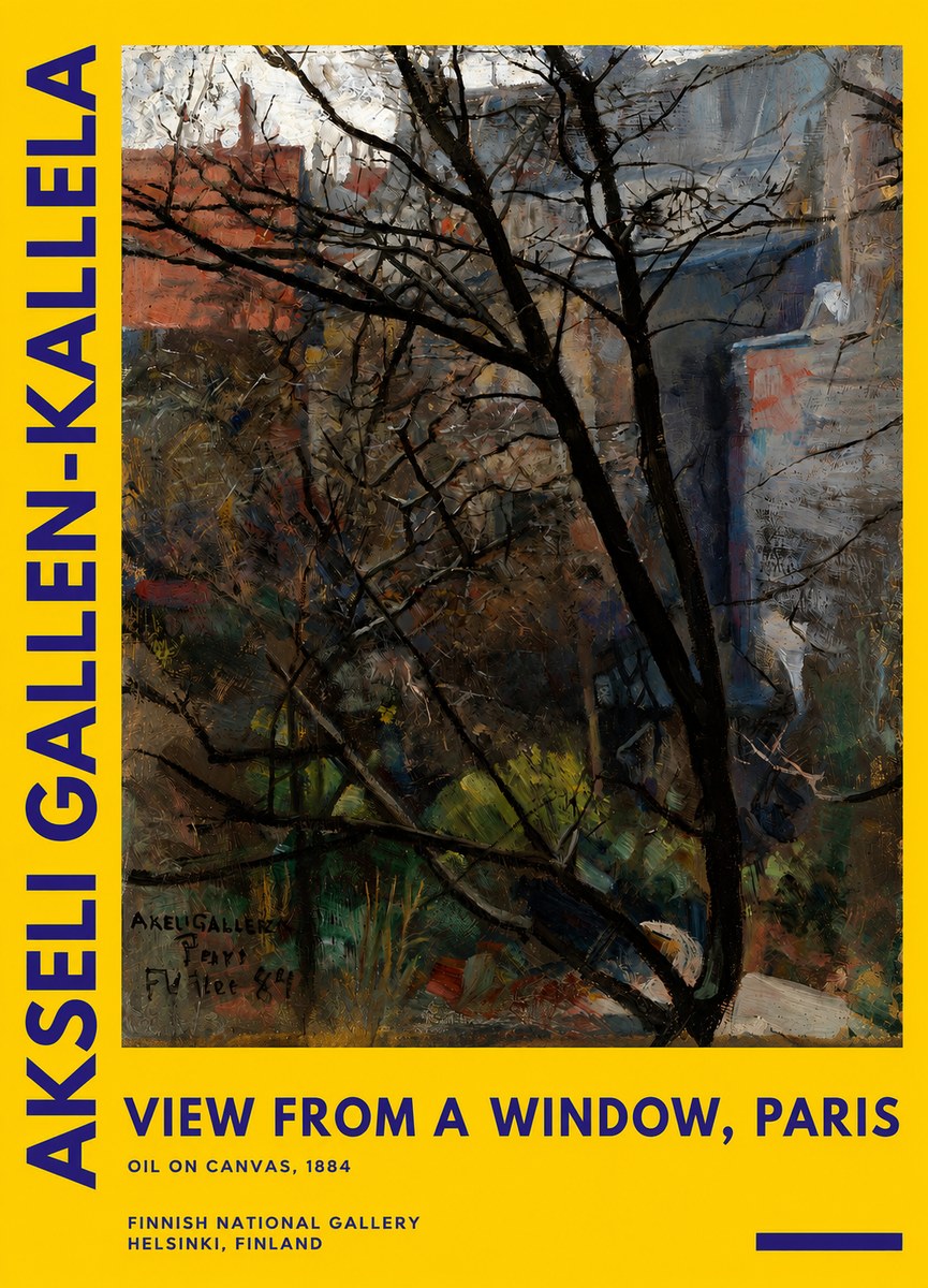 Akseli Gallen-Kallela The Bare Trees, Paris No5 - Poszter