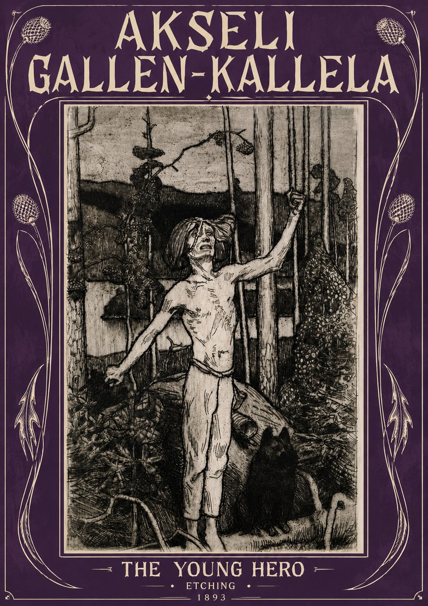 Akseli Gallen-Kallela The Young Hero No5 - Poszter