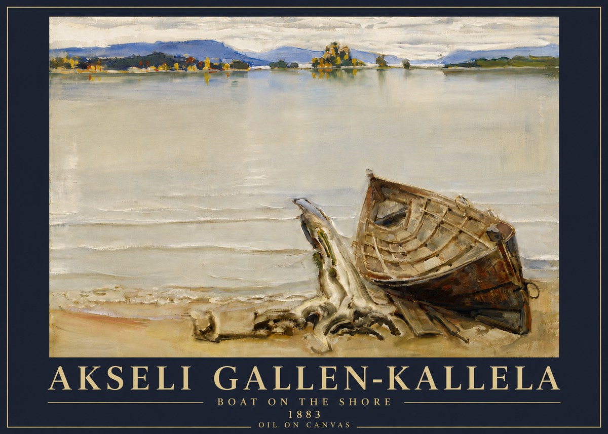 Akseli Gallen-Kallela Boat on the Shore No6 - Poszter