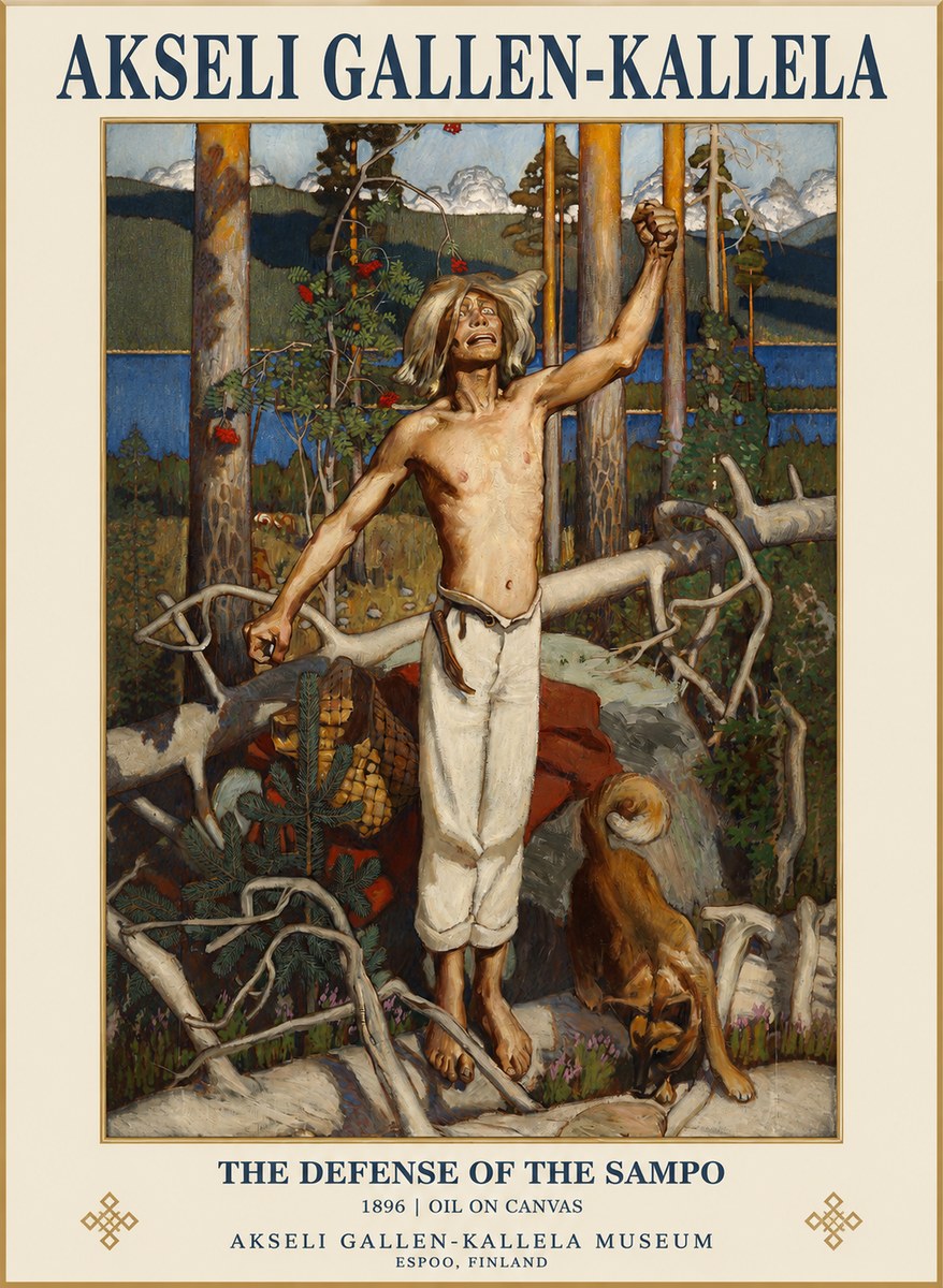 Akseli Gallen-Kallela The Defense of the Sampo No1 - Poszter