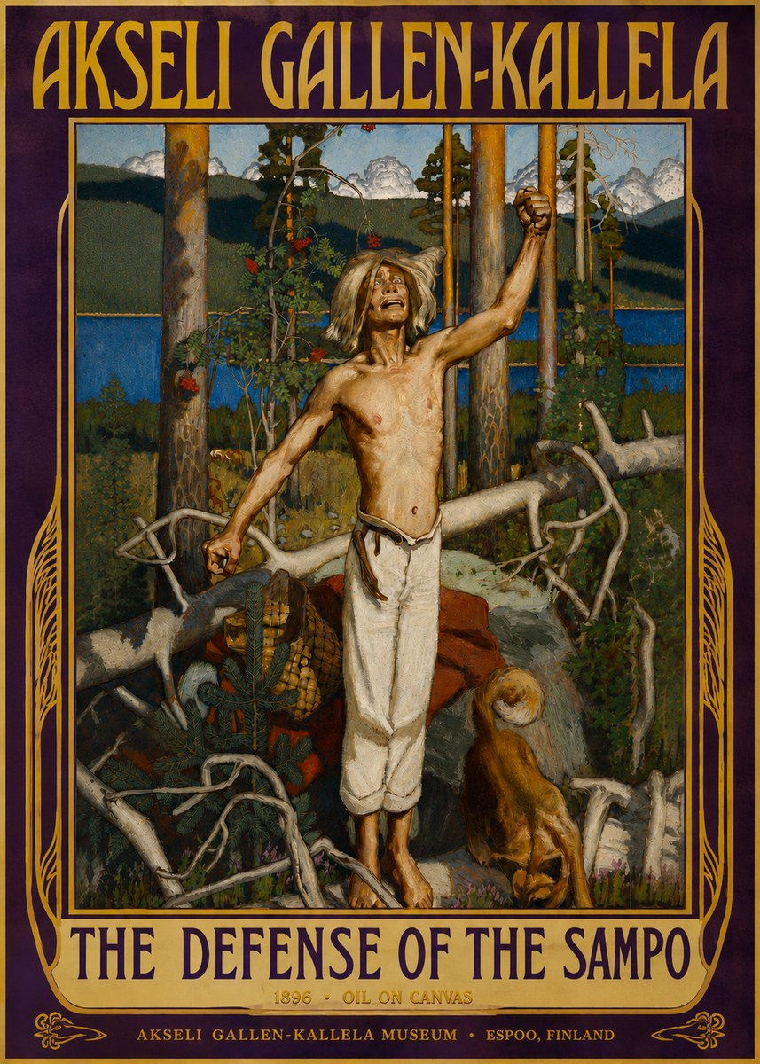 Akseli Gallen-Kallela The Defense of the Sampo No3 - Poszter
