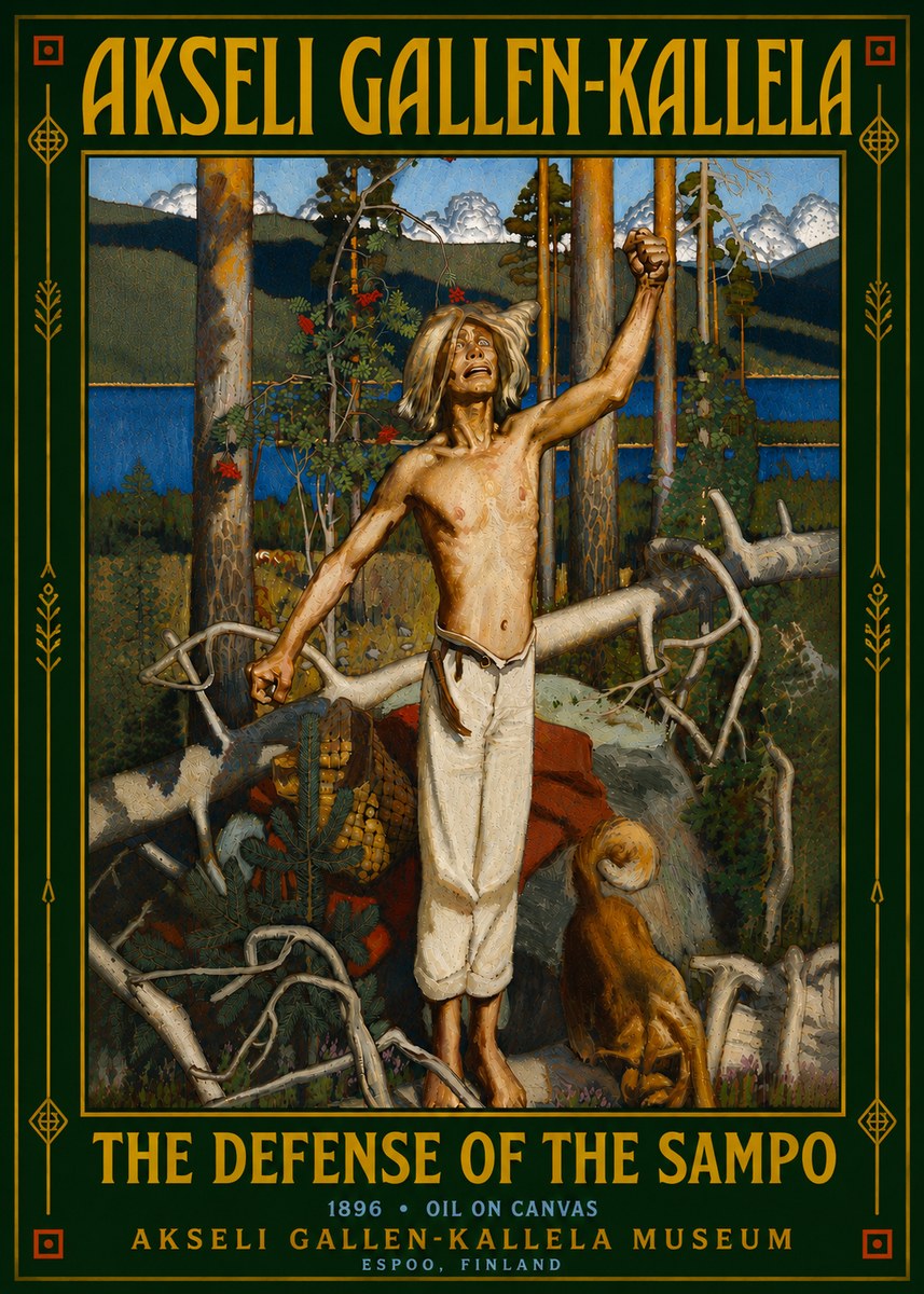 Akseli Gallen-Kallela The Defense of the Sampo No6 - Poszter
