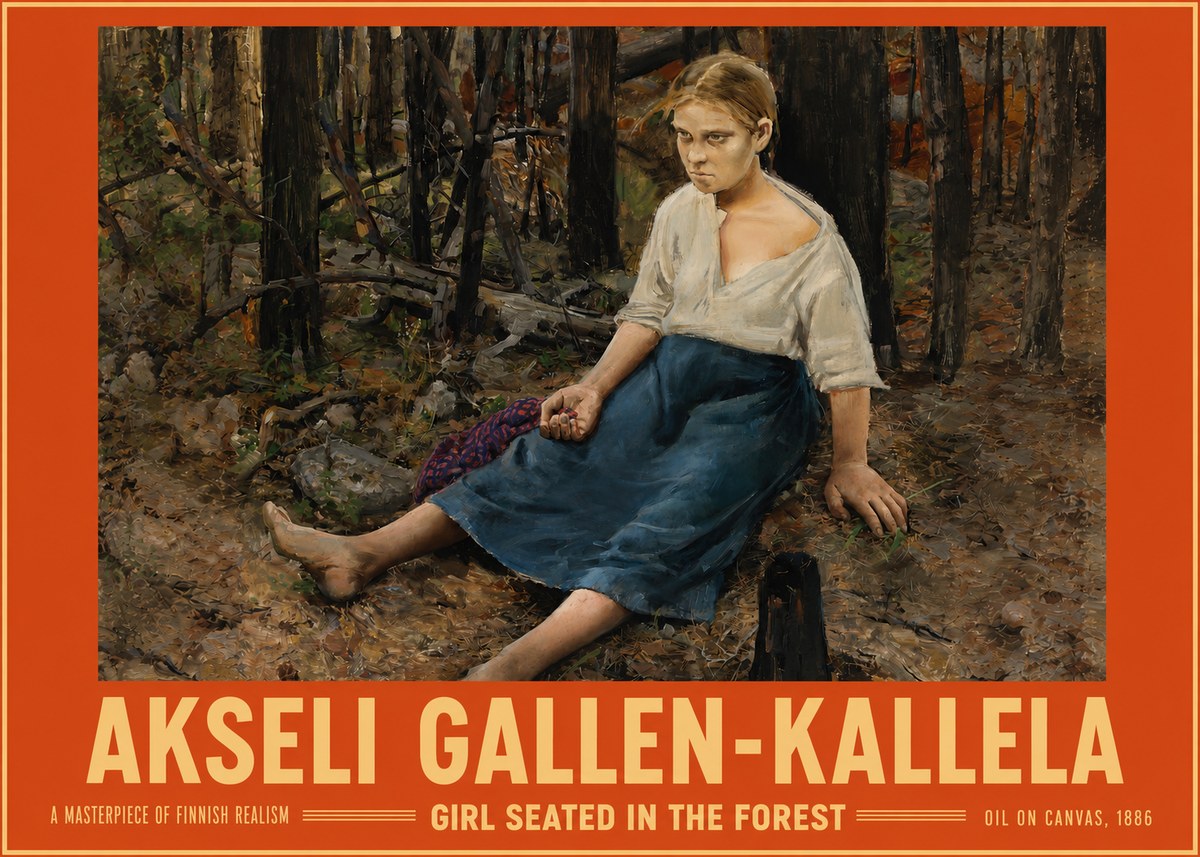 Akseli Gallen-Kallela The Little Berry Picker No6 - Poszter