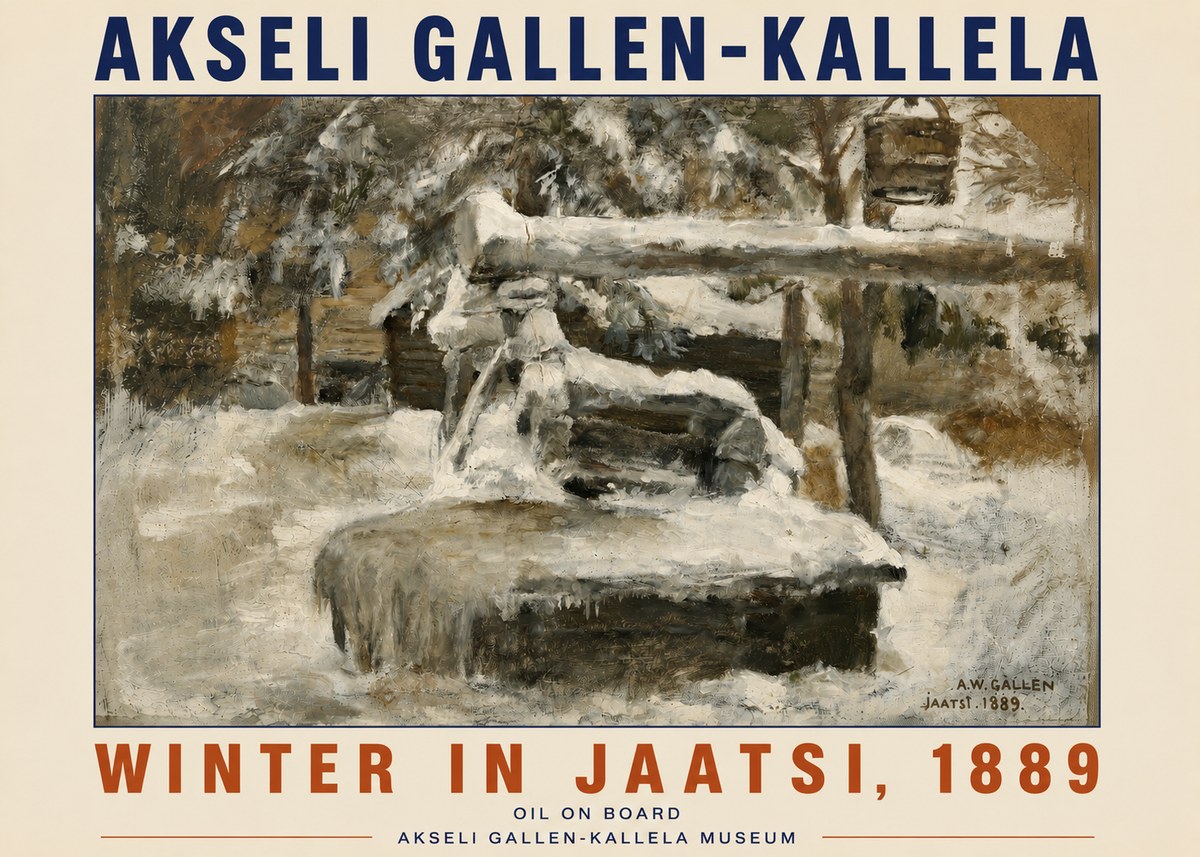 Akseli Gallen-Kallela Winter in Jaatsi, 1889 No4 - Poszter