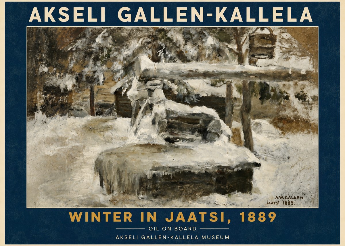 Akseli Gallen-Kallela Winter in Jaatsi, 1889 No5 - Poszter