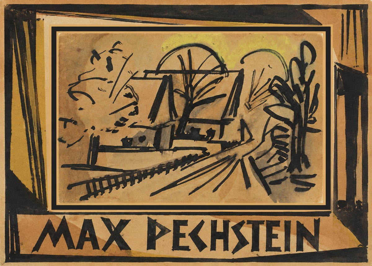 Max Pechstein Abstract Village Landscape No1 - Poszter