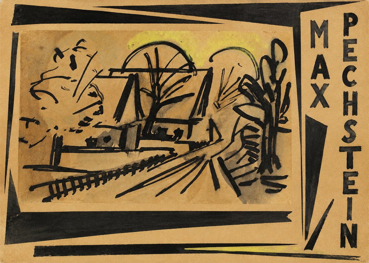 Max Pechstein Abstract Village Landscape No2 - Poszter