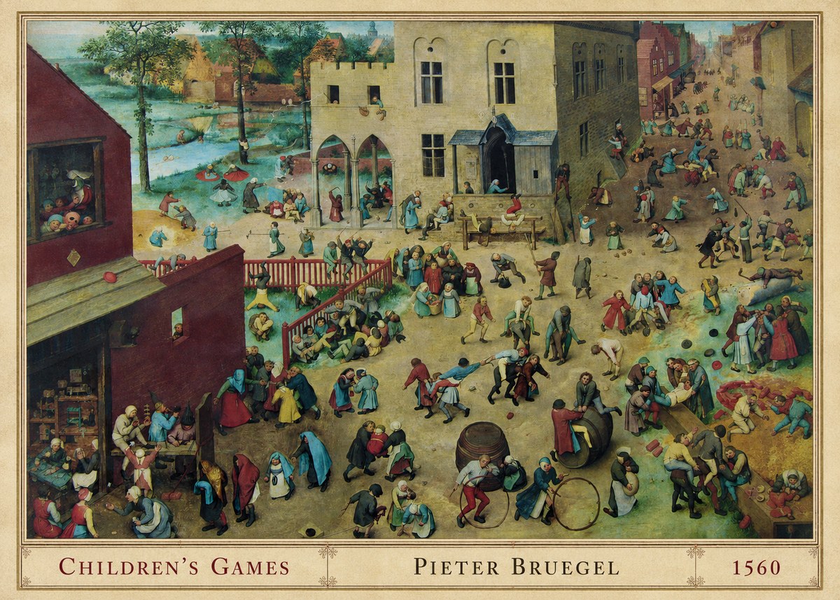Pieter Bruegel Children's Games III No1 - Poszter