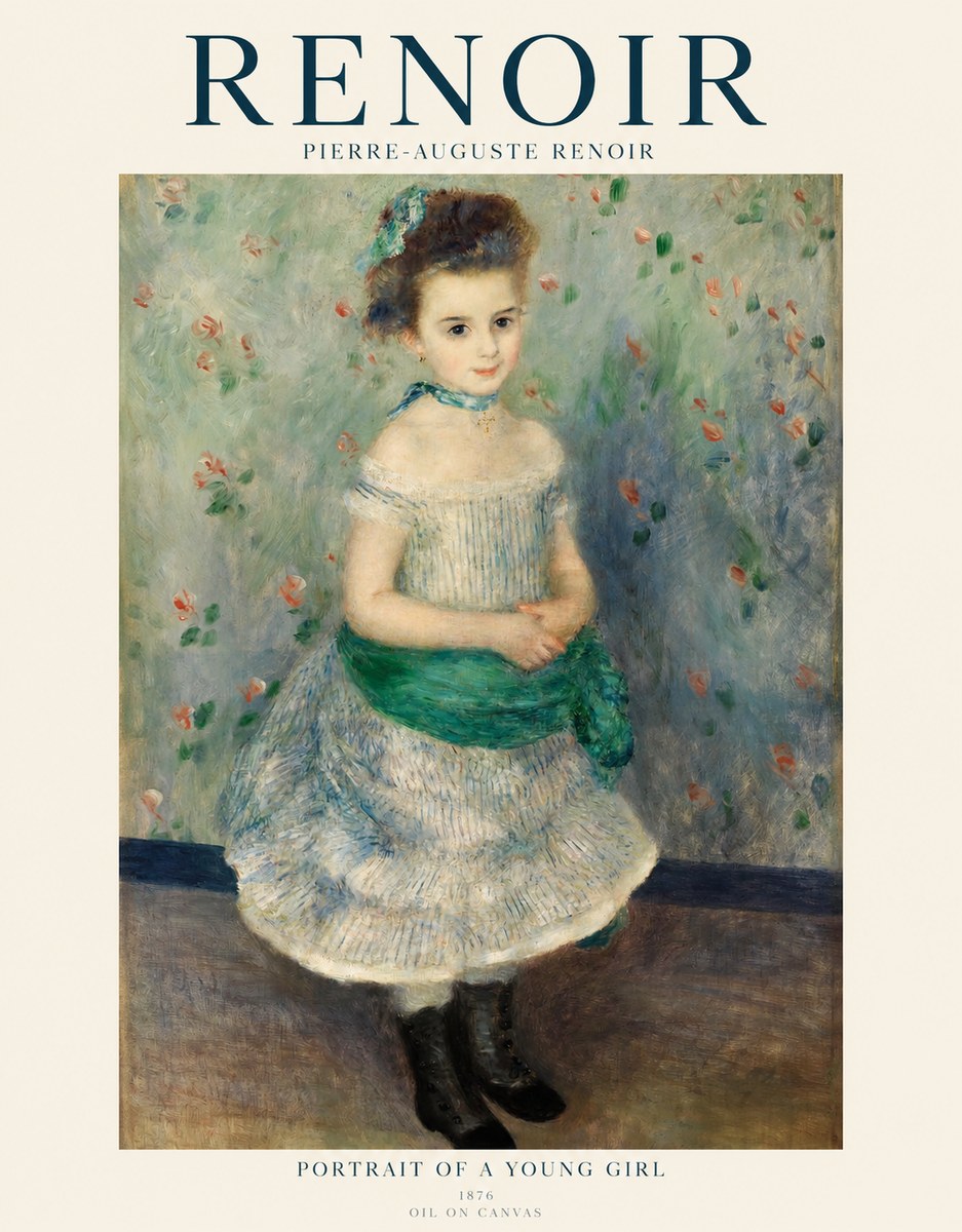 Renoir Portrait of a Young Girl I No1 - Poszter