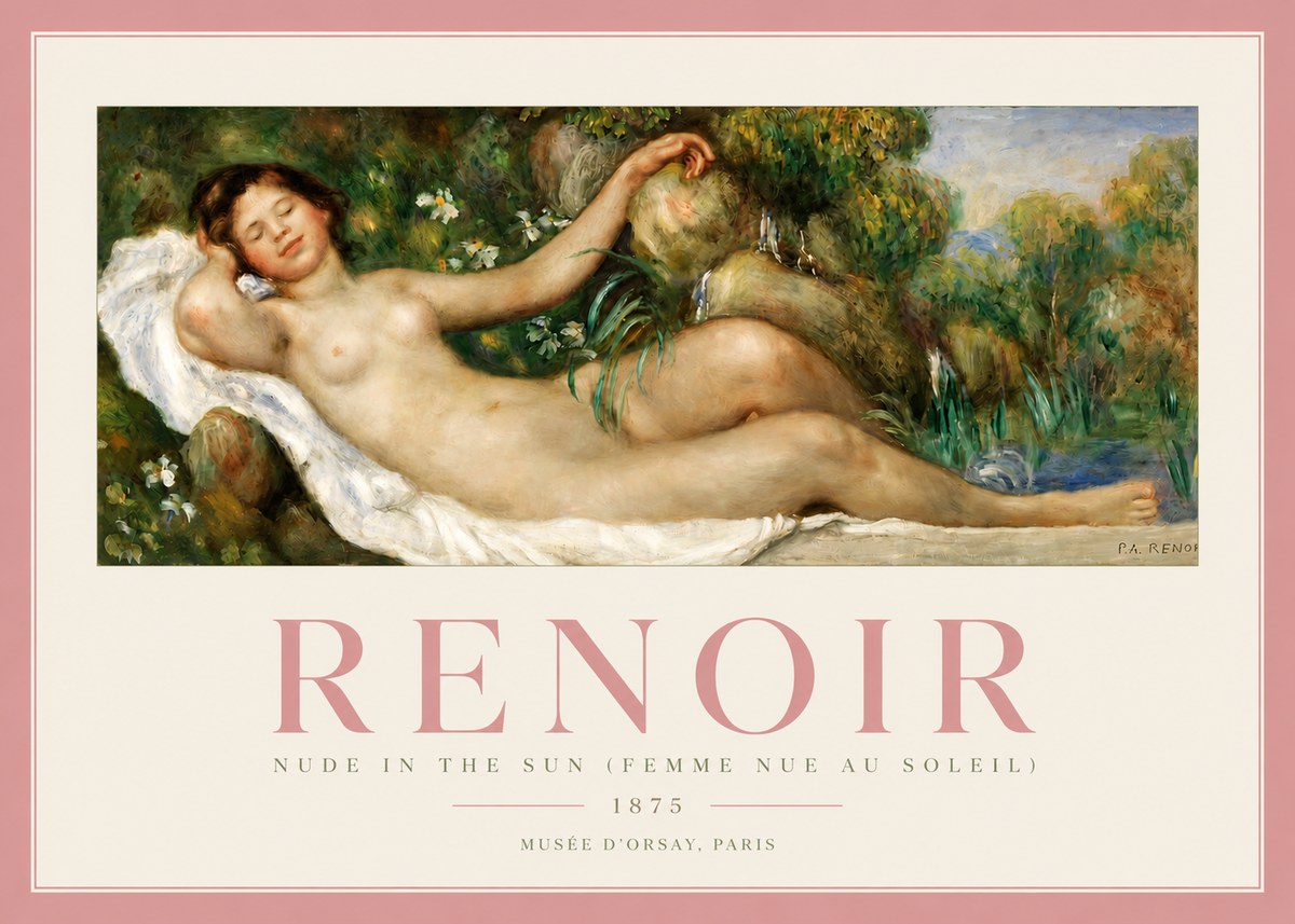 Renoir Nude in the Sun (Femme Nue Au Soleil) No3 - Poszter