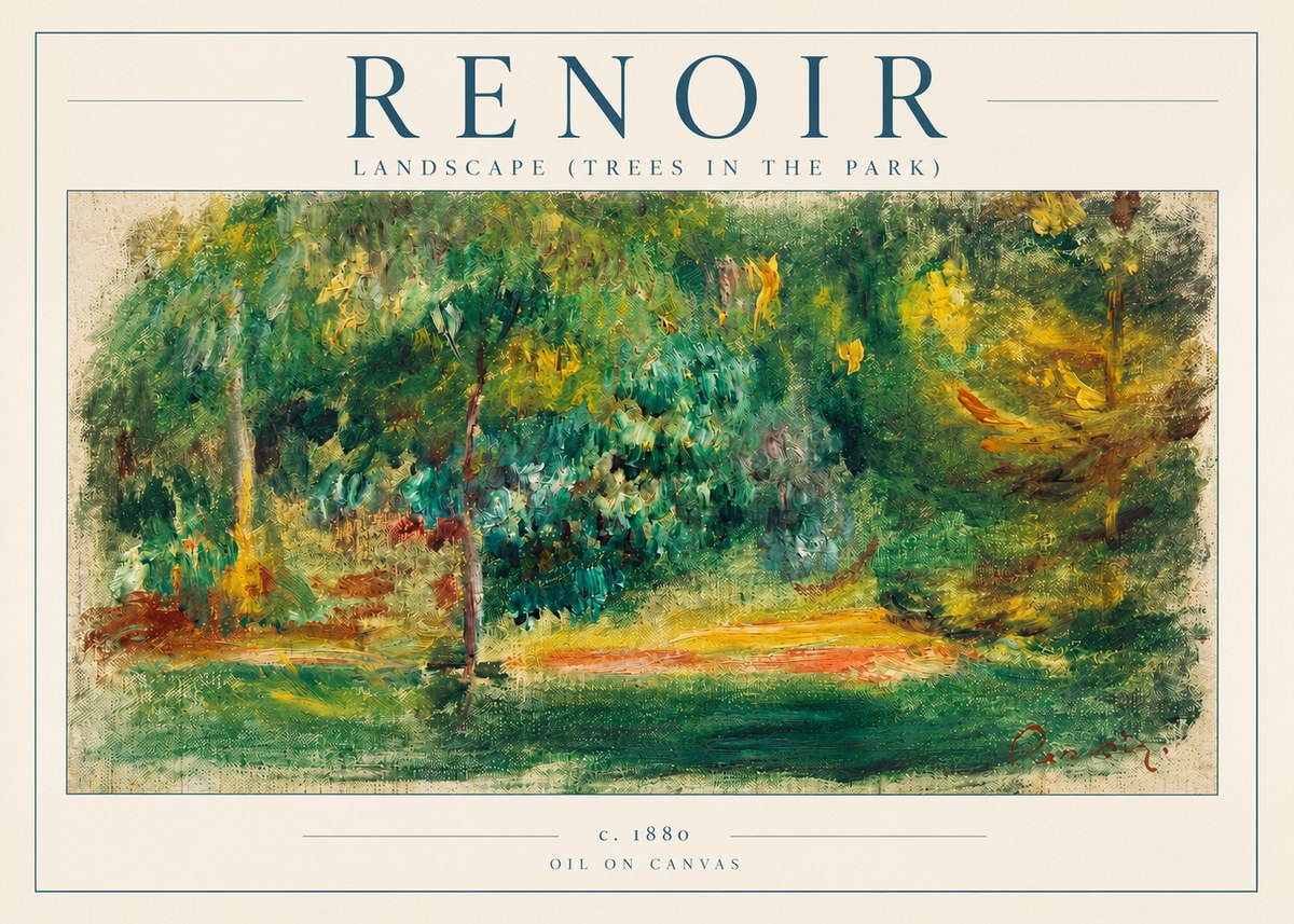 Renoir Landscape (Trees in the Park) No3 - Poszter
