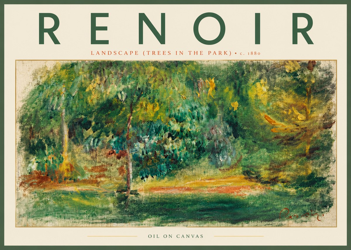 Renoir Landscape (Trees in the Park) No5 - Poszter