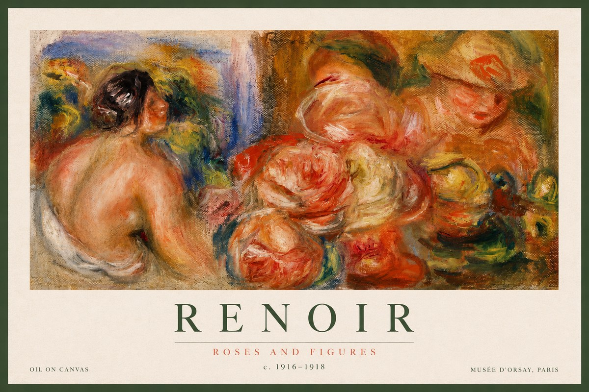 Renoir Roses and Figures No2 - Poszter