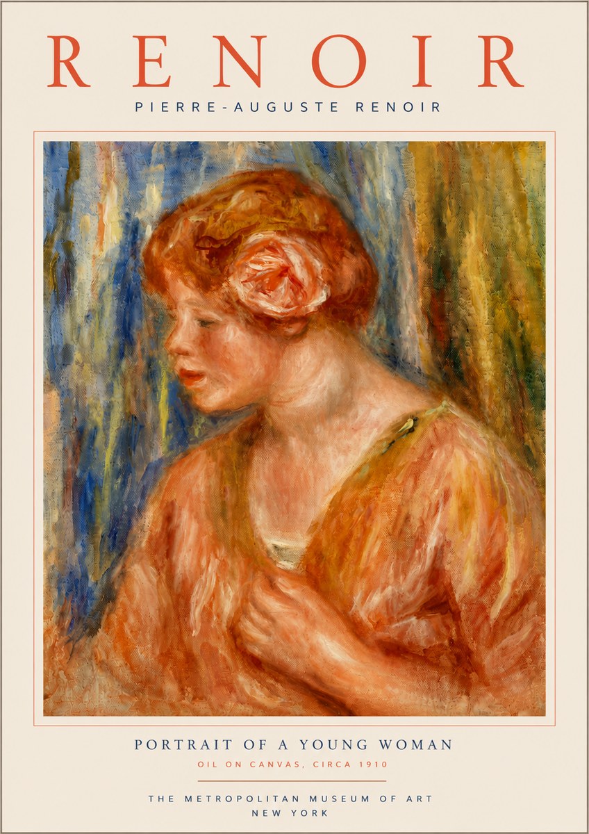 Renoir Portrait of a Young Woman No5 - Poszter