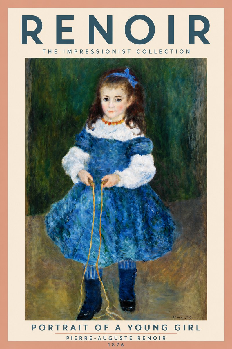 Renoir Portrait of a Young Girl III No4 - Poszter