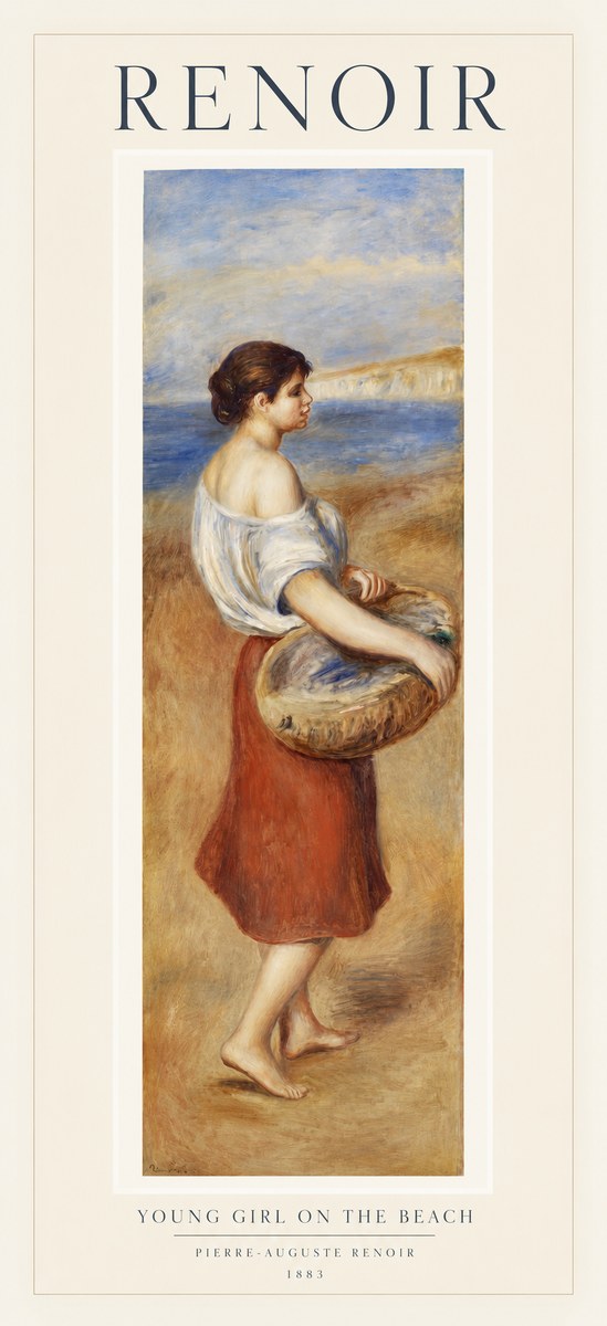 Renoir Young Girl on the Beach No1 - Poszter