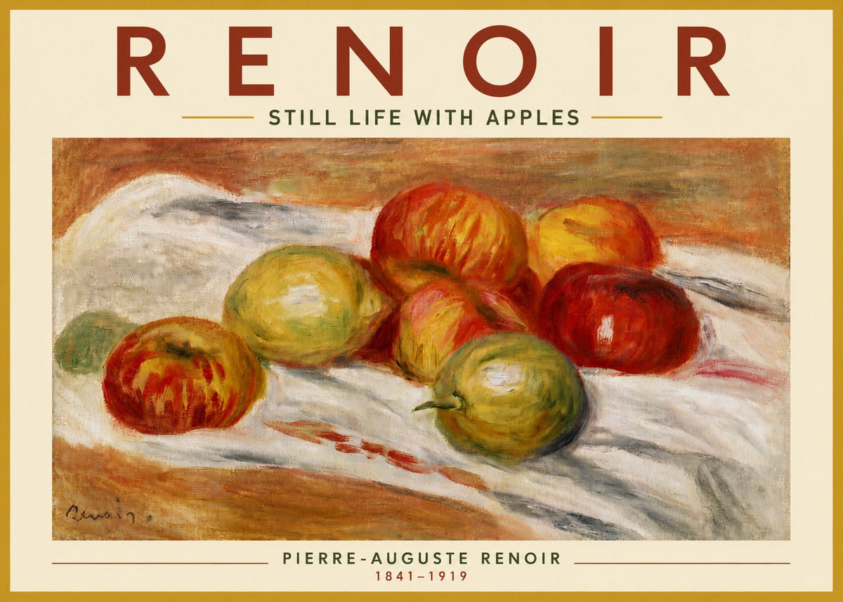 Renoir Still Life with Apples No5 - Poszter