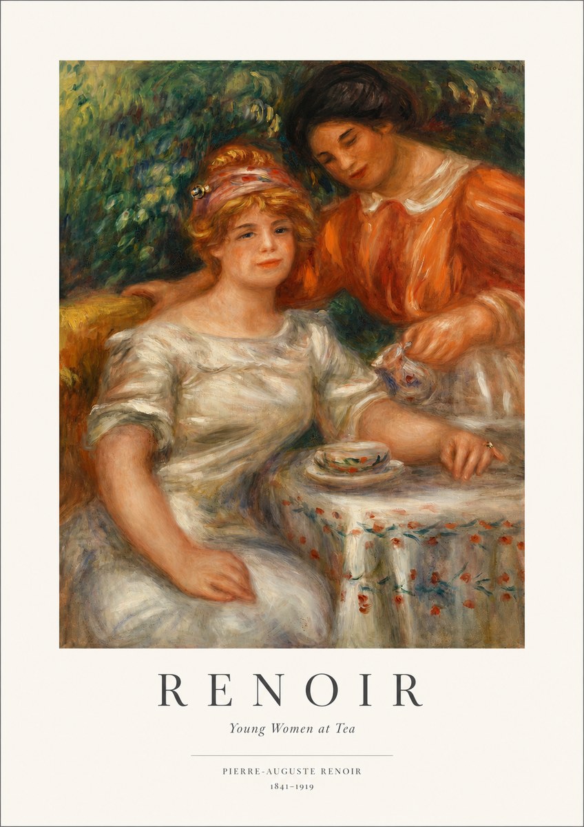 Renoir Young Women at Tea No1 - Poszter