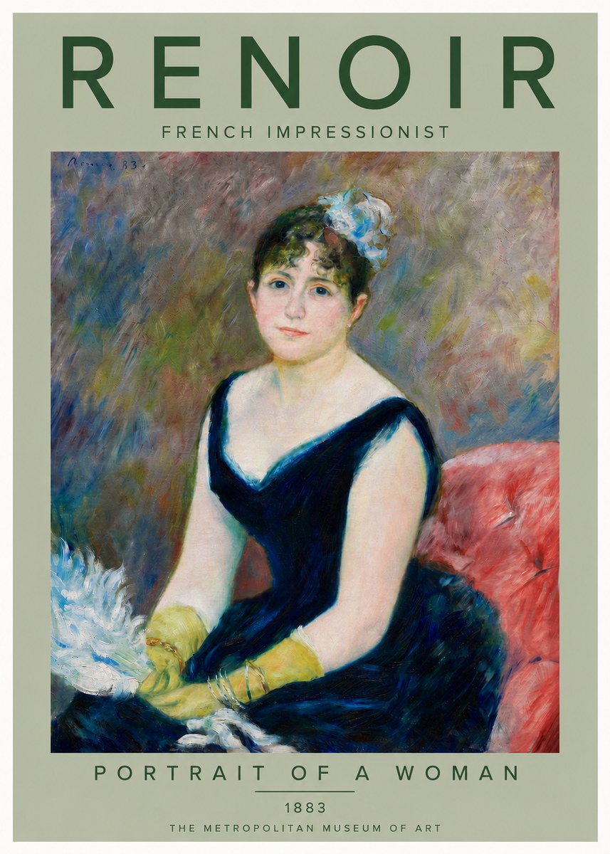 Renoir Portrait of a Woman No6 - Poszter