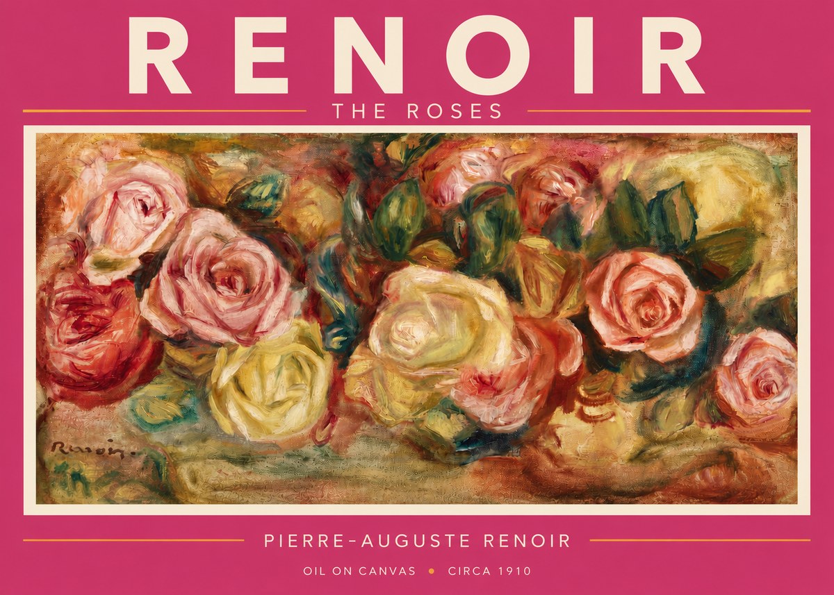 Renoir The Roses No3 - Poszter