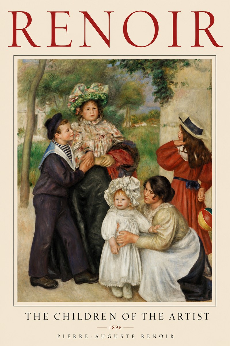 Renoir The Children of the Artist No1 - Poszter