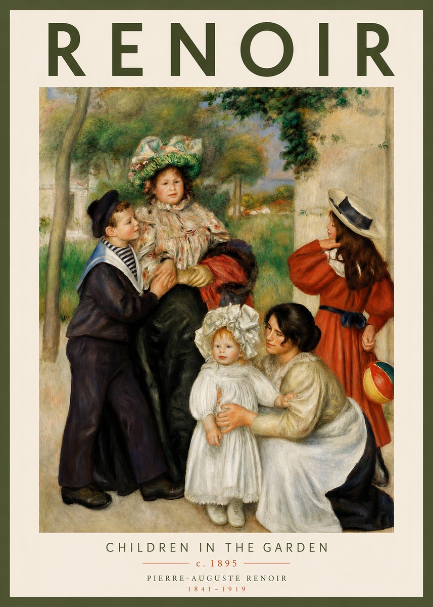 Renoir The Children of the Artist No3 - Poszter