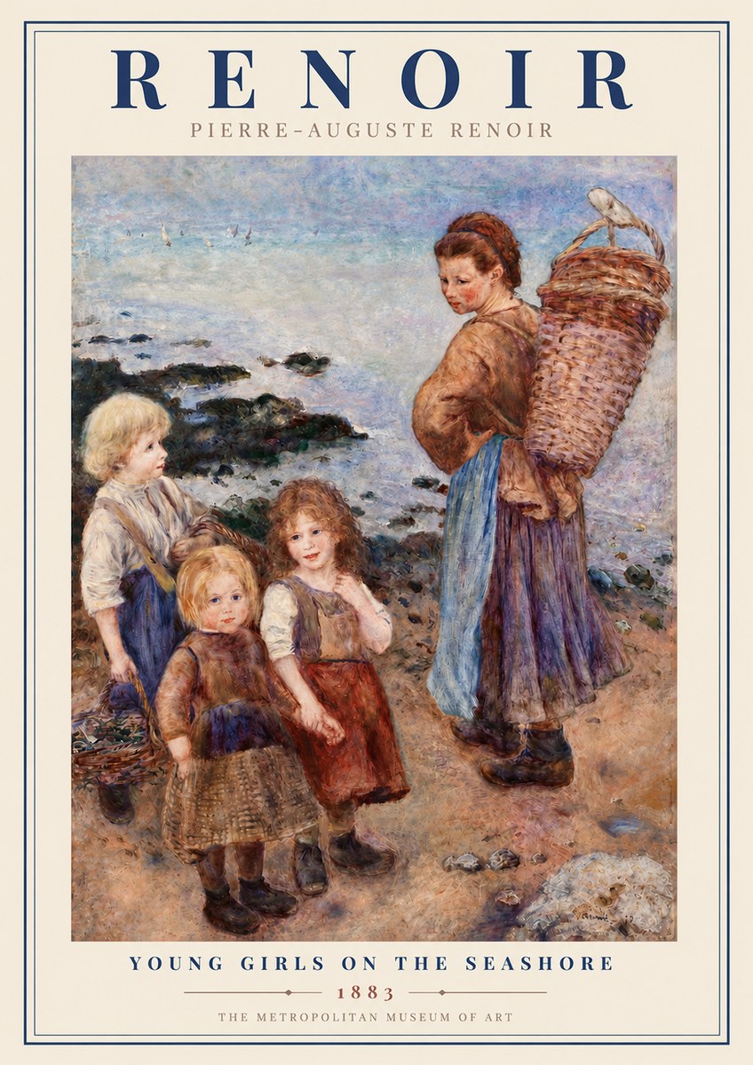Renoir Children on the Seashore No3 - Poszter