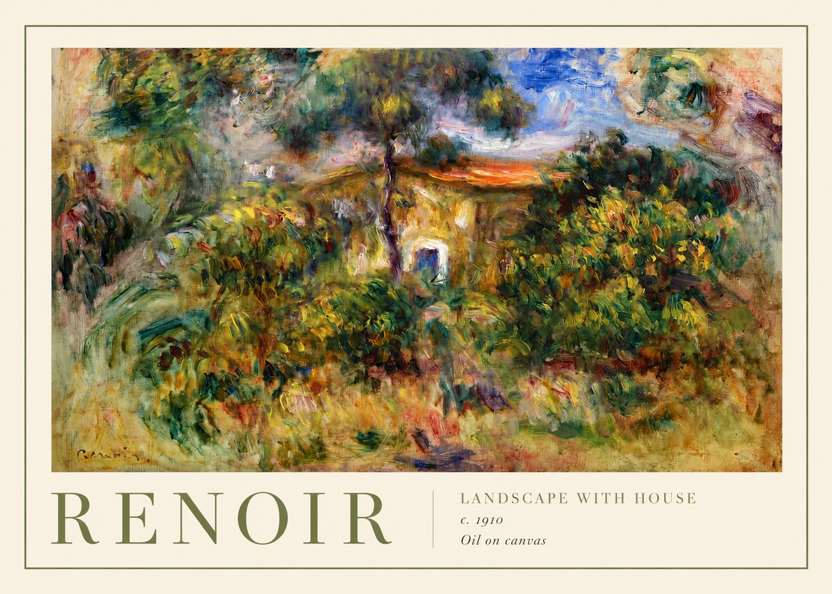 Renoir Landscape with House I No2 - Poszter