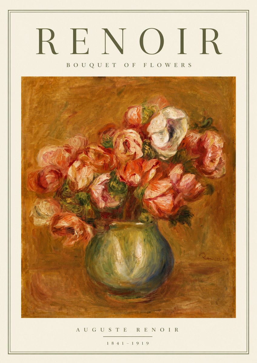 Renoir Bouquet of Flowers I No3 - Poszter
