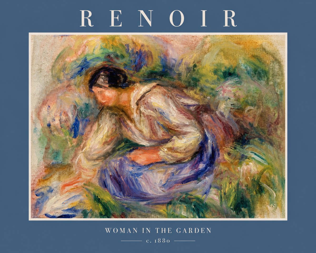 Renoir Woman in the Garden No2 - Poszter