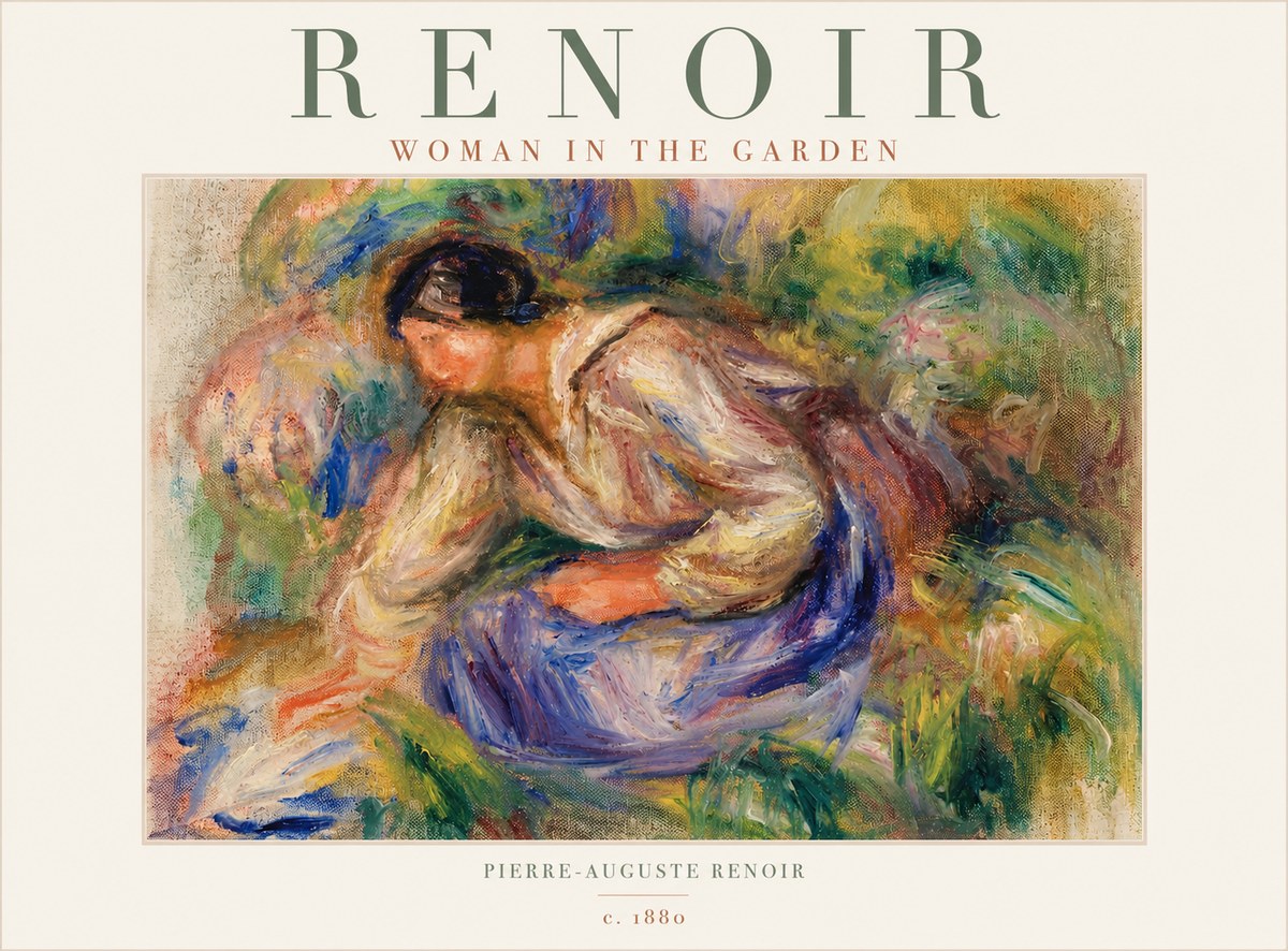 Renoir Woman in the Garden No3 - Poszter