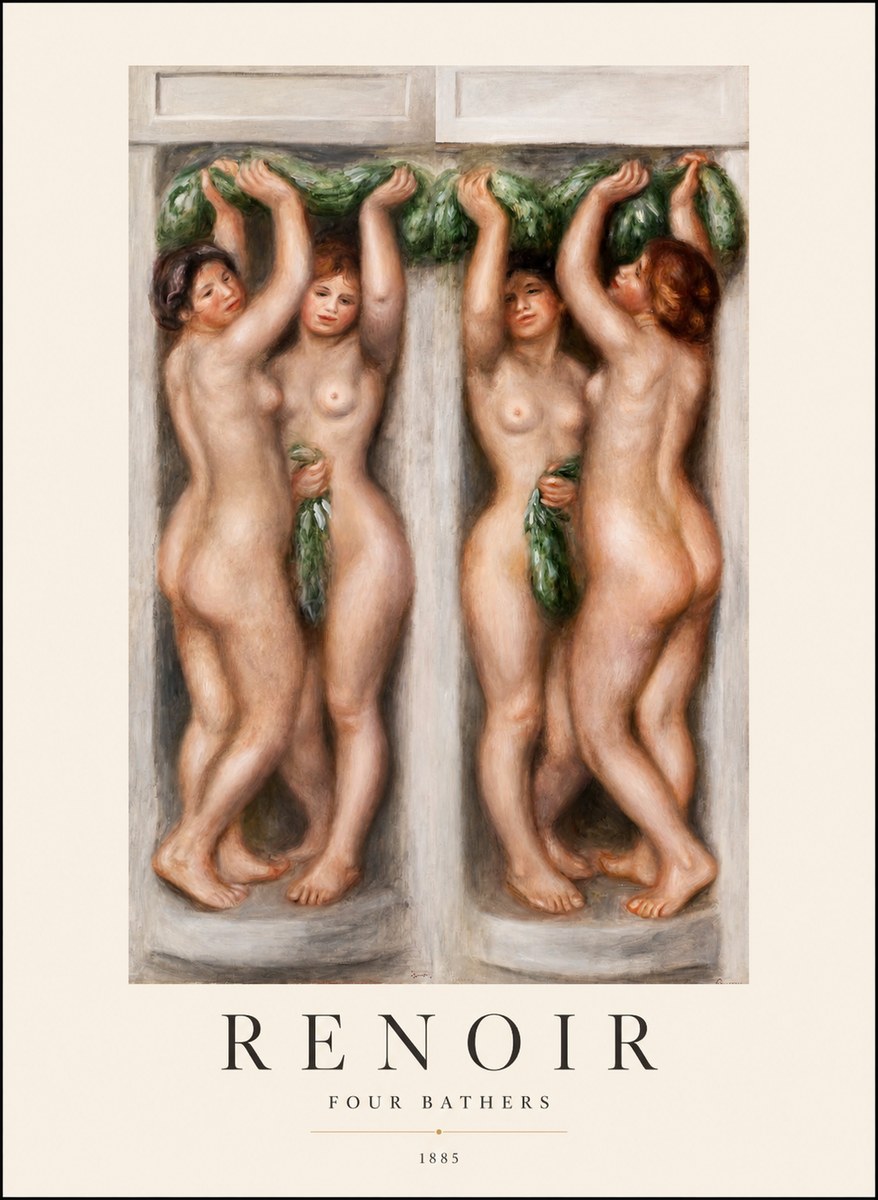 Renoir Four Bathers No1 - Poszter
