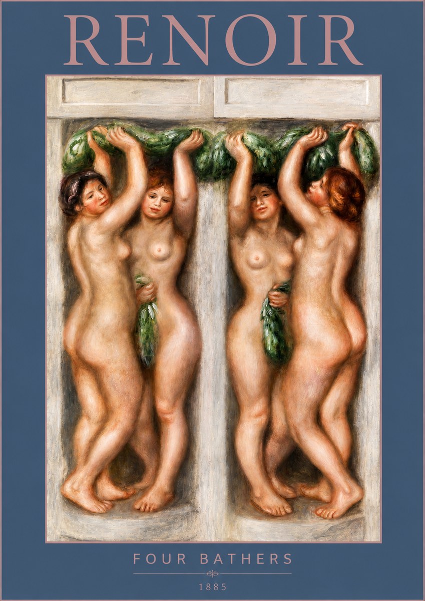 Renoir Four Bathers No3 - Poszter