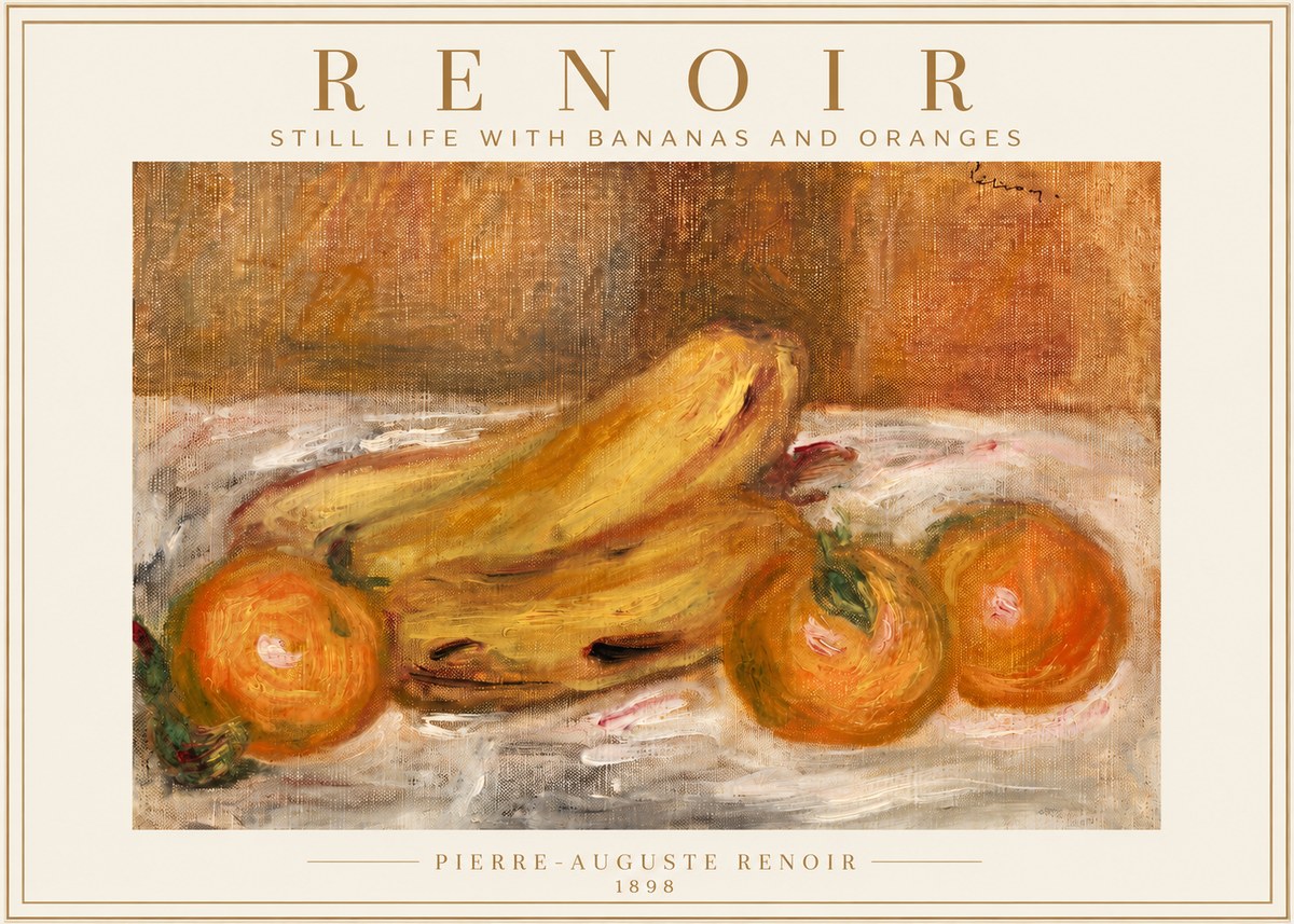 Renoir Still Life with Bananas and Oranges No4 - Poszter