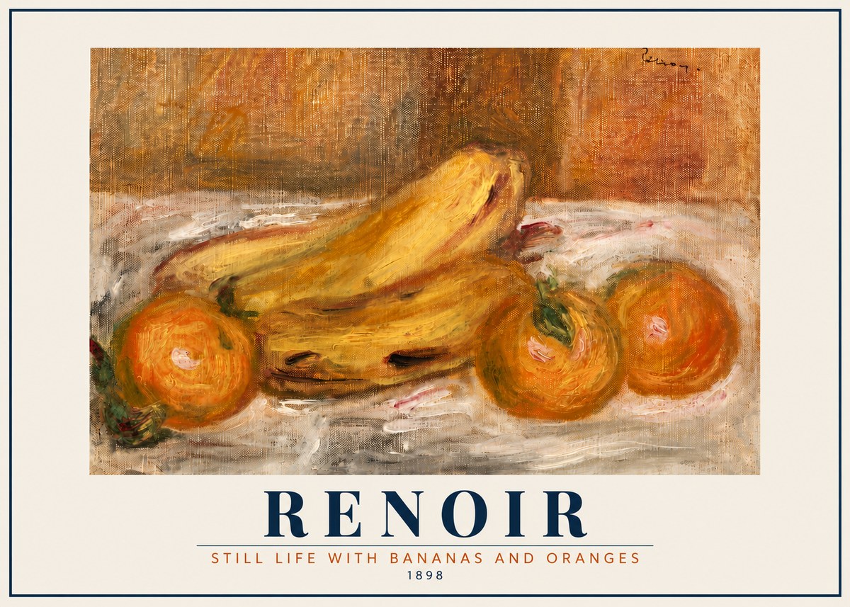 Renoir Still Life with Bananas and Oranges No5 - Poszter