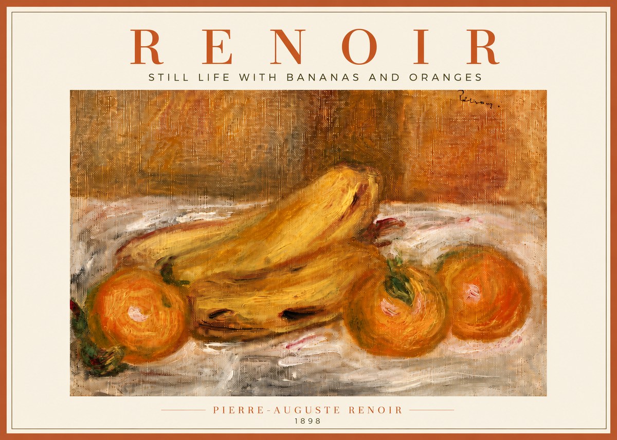 Renoir Still Life with Bananas and Oranges No6 - Poszter